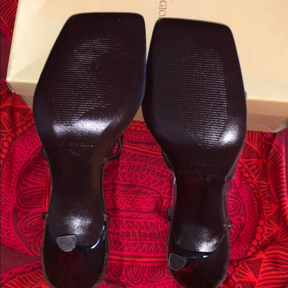 Never worn Enzo Angiolinj brown multijeweled heels - Picture 4 of 5